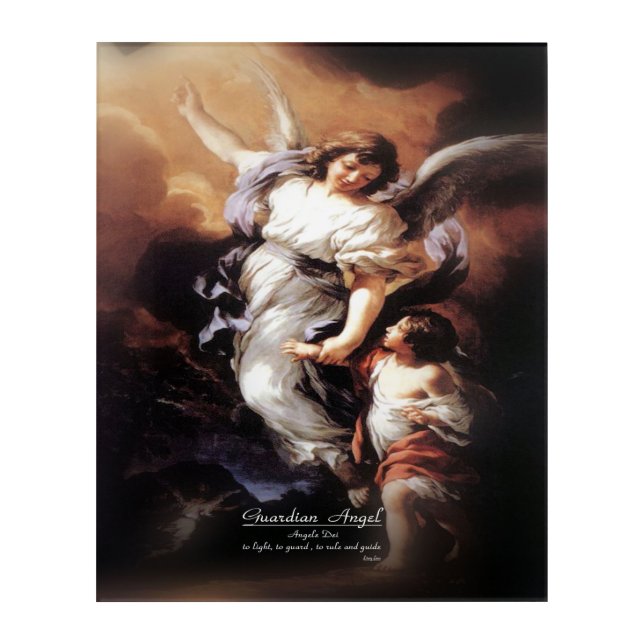 Guardian Angel Angele Dei Acrylic Print (Front)