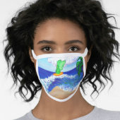 Guardian Angel Art Custom Design Face Mask (Worn Her)