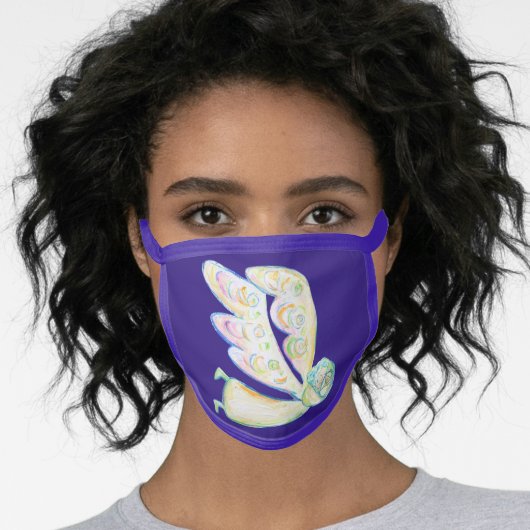 Guardian Angel Art Custom Design Face Mask (Worn Her)