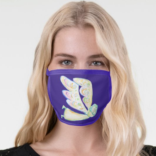 Guardian Angel Art Custom Design Face Mask (Worn Her)