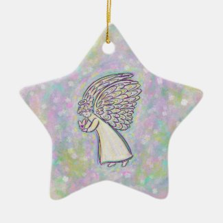 Guardian Angel Art Custom Holiday Gift Ornaments