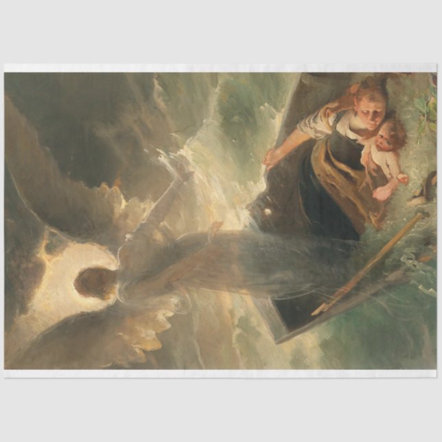 Guardian Angel Artwork Art Decoupage Tissue Paper (Front)