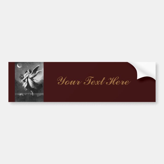 Guardian Angel At Night Bumper Sticker (Front)