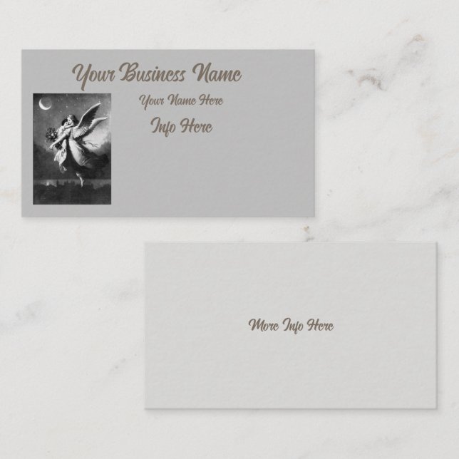 Guardian Angel At Night Business Card (Front/Back)