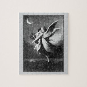 Guardian Angel At Night Jigsaw Puzzle