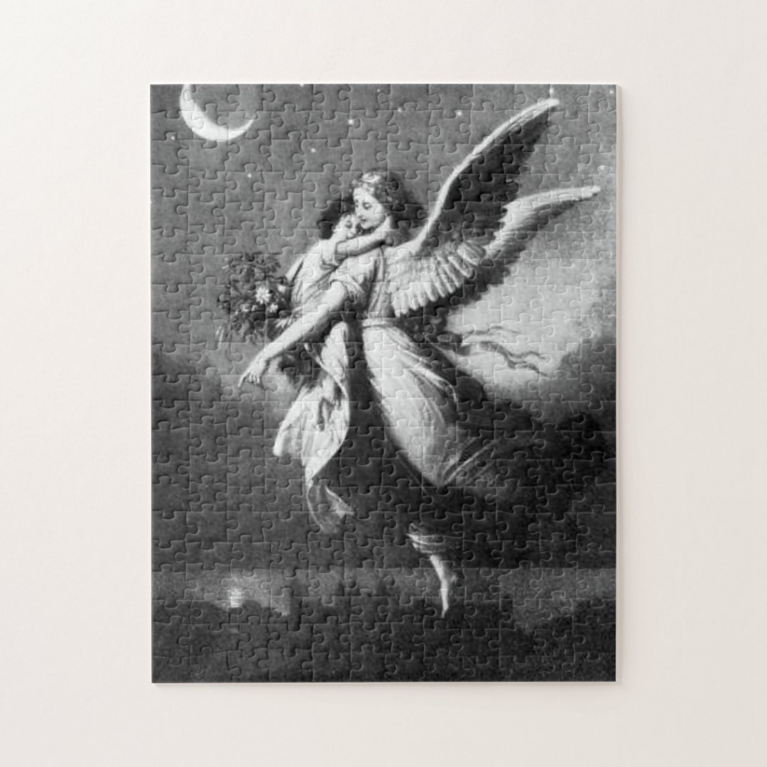 Guardian Angel At Night Jigsaw Puzzle | Zazzle