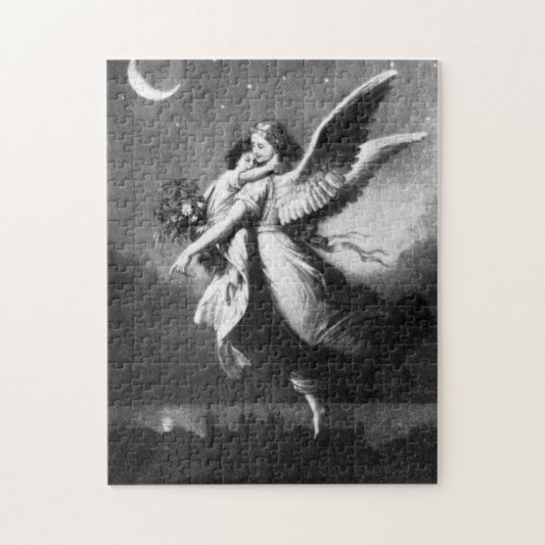 Guardian Angel At Night Jigsaw Puzzle