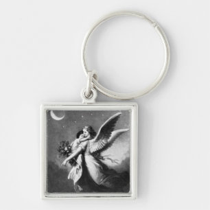 Guardian Angel At Night Keychain