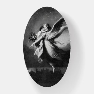 Guardian Angel At Night Paperweight