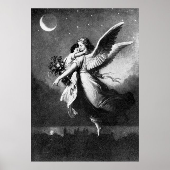 Guardian Angel At Night Poster (Front)