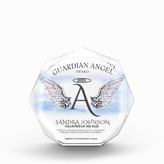 Guardian Angel Award for Volunteers, Good Deeds (Front)