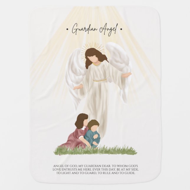 Guardian Angel Baby Blanket (Front)