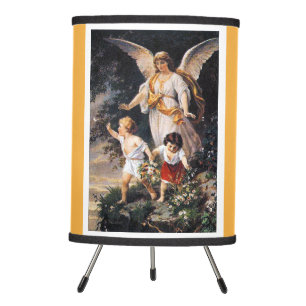 GUARDIAN ANGEL Bernhard Plockhorst 1886 Tripod Lamp