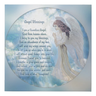 Guardian Angel Blessings Faux Canvas Print