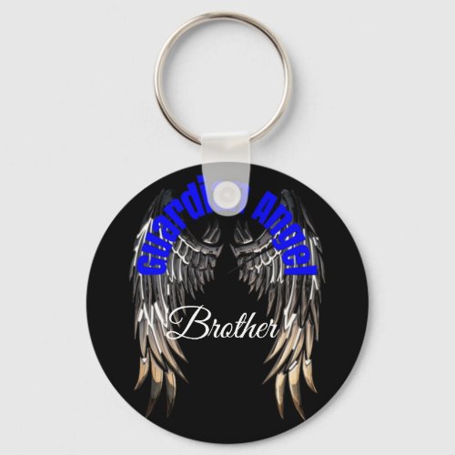 Guardian Angel  Brother   Keychain