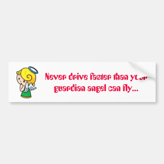 Guardian Angel Bumper Sticker (Front)