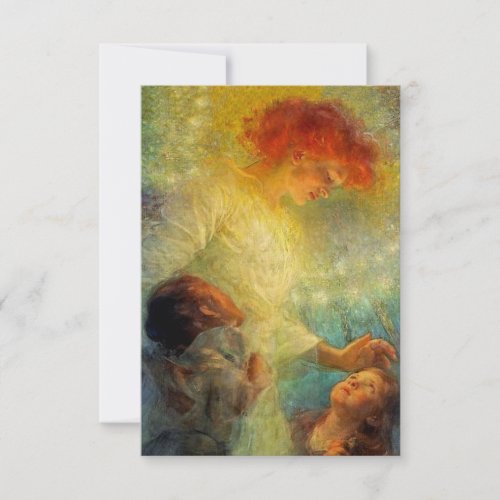 Guardian Angel by Franz Dvorak Thank You Card