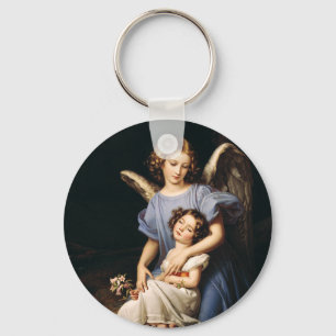 Guardian angel by Joseph Karl Stieler Keychain