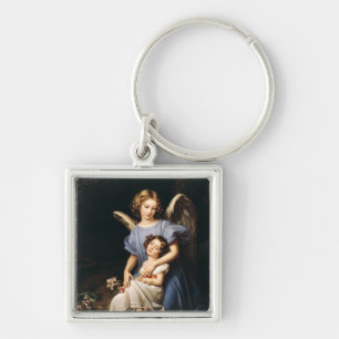 Guardian angel by Joseph Karl Stieler Keychain