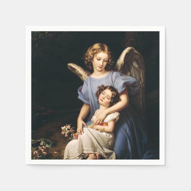 Guardian angel by Joseph Karl Stieler Napkins (Front)