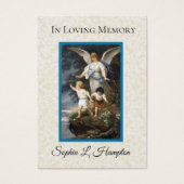 Guardian Angel Catholic Funeral Memorial Holy Card (Front)