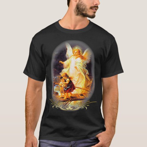 Guardian Angel Catholic   Prayer on Back  T_Shirt