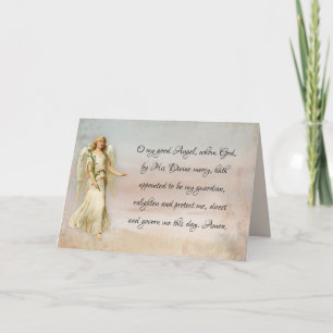 Guardian Angel Catholic Religious Prayer Card