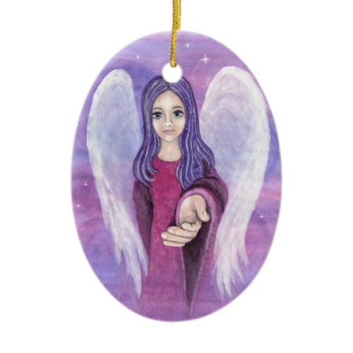 Guardian Angel Ceramic Ornament