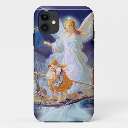 Guardian Angel Children and Bridge iPhone 11 Case