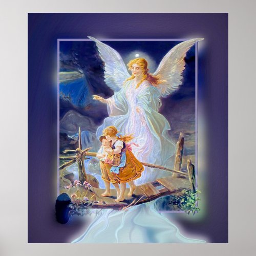 Guardian Angel Children and Bridge Exclusive Poster