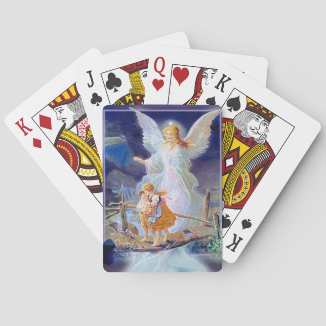 Guardian Angel, Children and Bridge Poker Cards (Back)