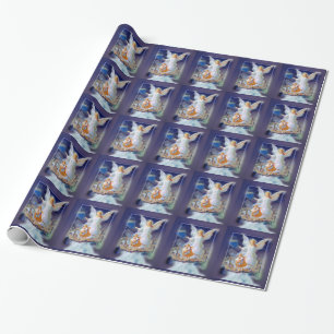 Guardian Angel, Children and Bridge Wrapping Paper