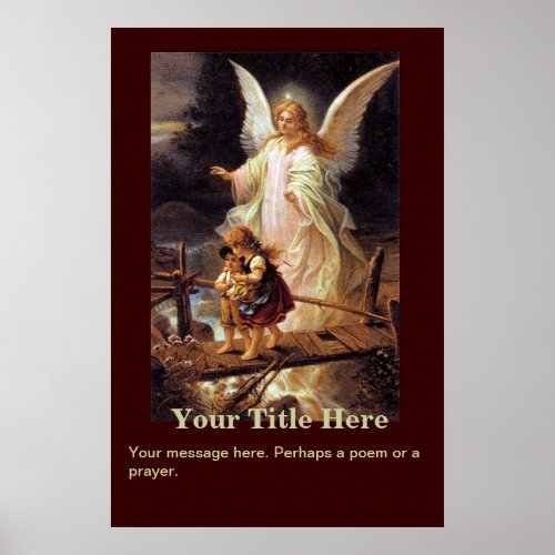 Guardian Angel Children Bridge Poster