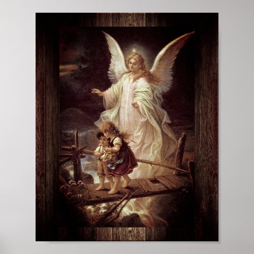 Guardian Angel Children Bridge Poster