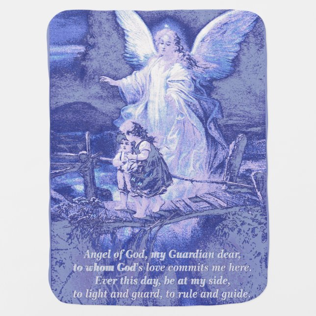 Guardian Angel, Children Bridge Stroller Blanket (Front)