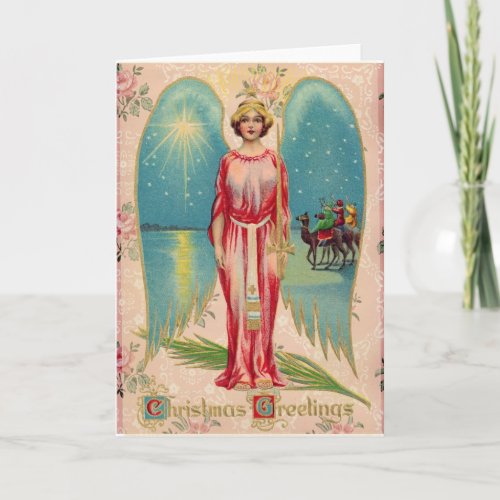 Guardian Angel Christmas Holiday Card