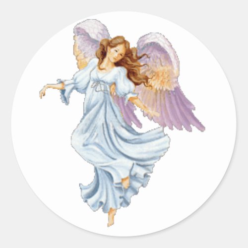 Guardian Angel Classic Round Sticker