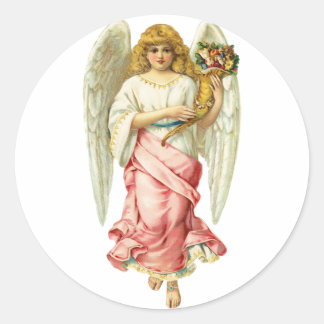 Guardian Angel Classic Round Sticker