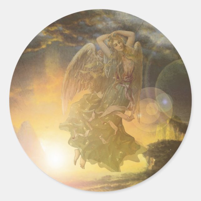 Guardian Angel Coast Classic Round Sticker (Front)