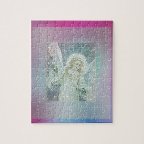 Guardian Angel Collage by Amelia Carrie Jigsaw Puzzle