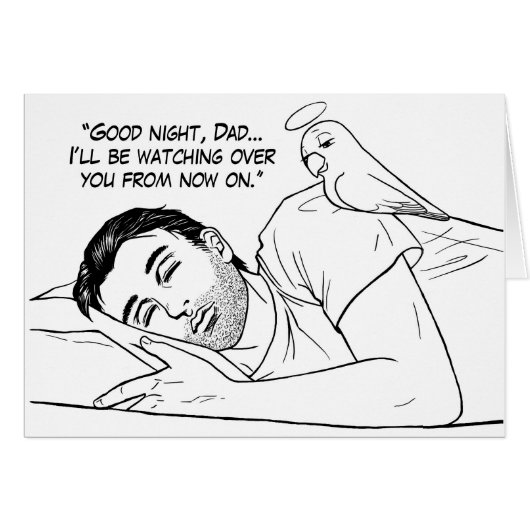 Guardian angel for Dad Cards (Front Horizontal)