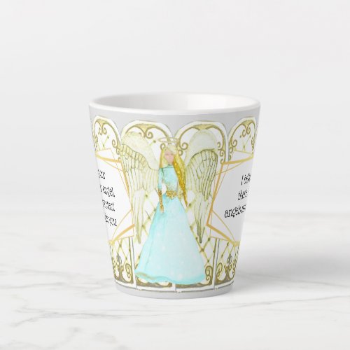 Guardian angel for girls  DIY sayings poems Latte Mug