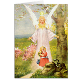 guardian angel girls and snake cards