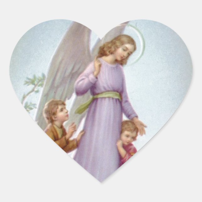 Guardian Angel Heart Sticker (Front)
