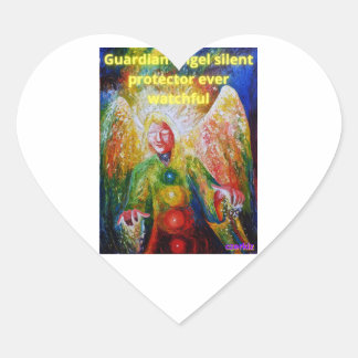 Guardian angel heart sticker