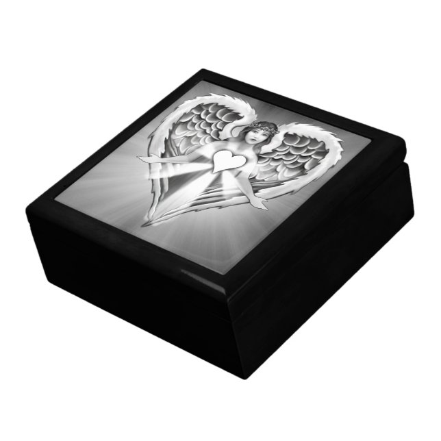 Guardian Angel Heart Wing Design Gift Box (Side)