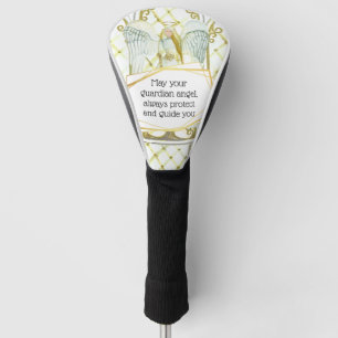Guardian angel illustration with quote for women golf head cover