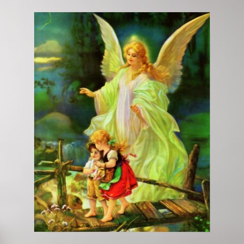 Guardian Angel Image Print Poster