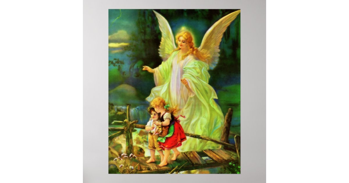 Guardian Angel Image Print Poster 