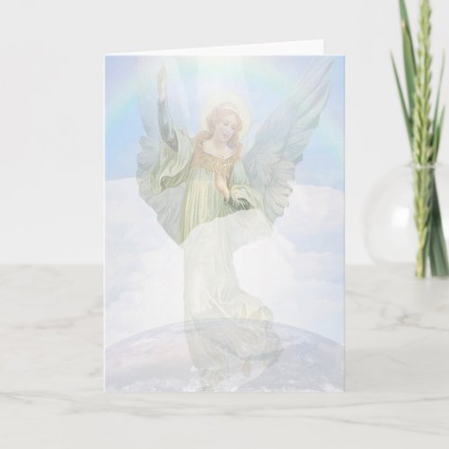 Guardian Angel in the Clouds Card